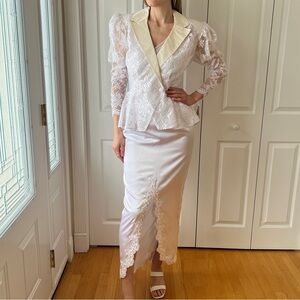 NWT 1980’s Lace Peplum Blazer